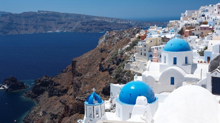 Santorin - Eglise bleue