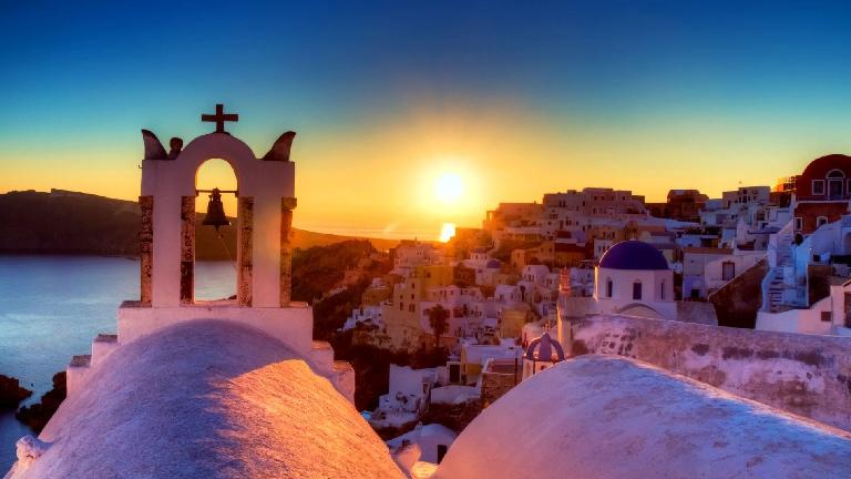 Santorin, coucher de soleil Cyclades Eté 2025