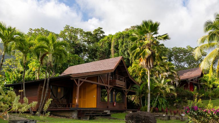 H�tel Jardin Malanga en Guadeloupe, Cottage vue ext�rieure