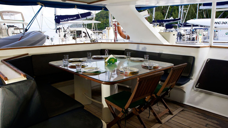 Croisire Seychelles en catamaran, interieur