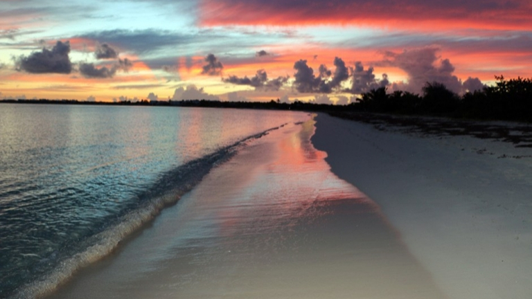 Coucher de soleil sur Rendezvous Bay 