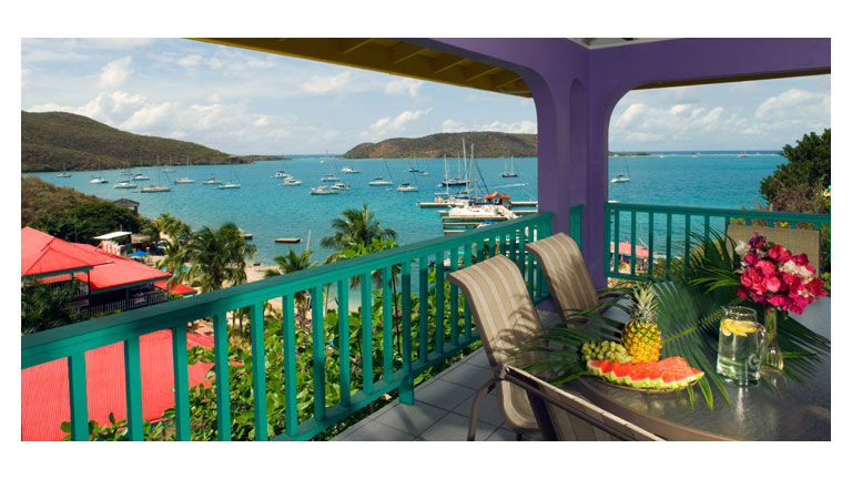 Htel Leverick Bay Resort aux les Vierges, terrasse privative