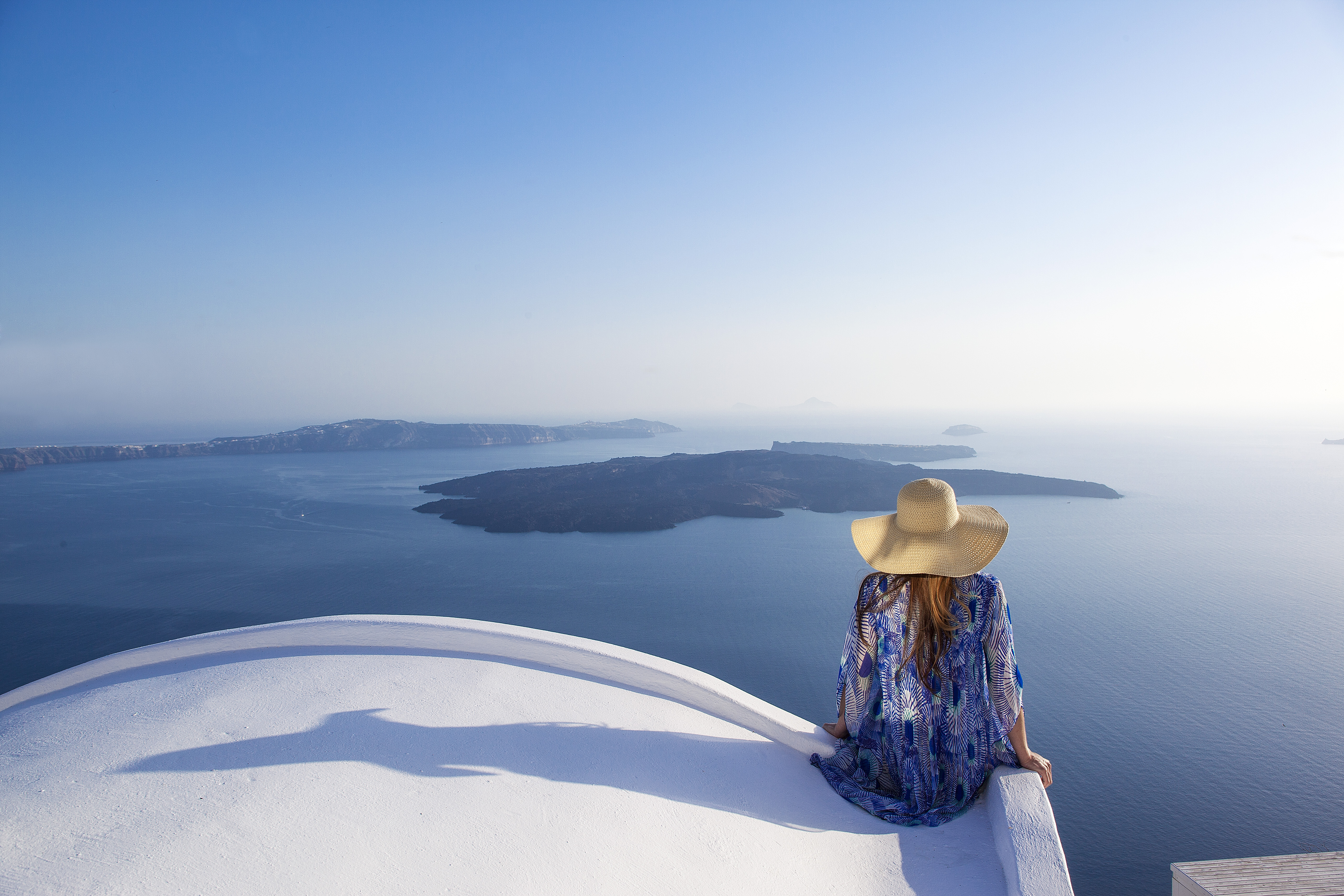 Santorin vue sur la mer
