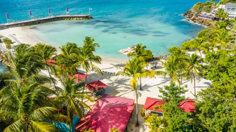 La Cr�ole Beach Hotel & Spa - Plage vue du ciel