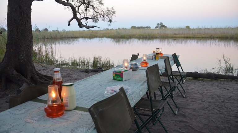 Camp dans la brousse - Safari Botswana
