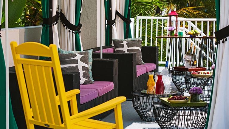 Htel Surfcomber  Miami, terrasse