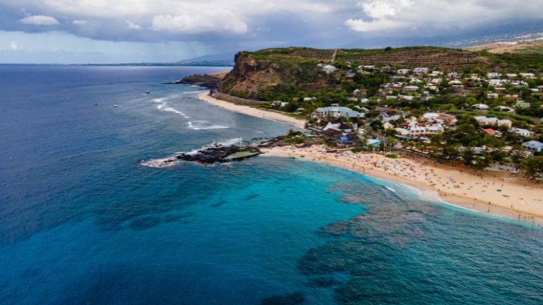 Plage Boucan Canot vue du ciel