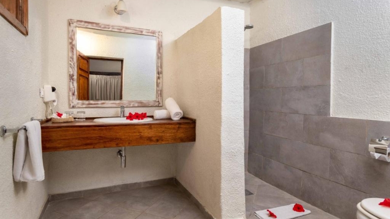 Htel Karafuu Beach Resort & Spa  Zanzibar, salle de bain deluxe vue jardin  