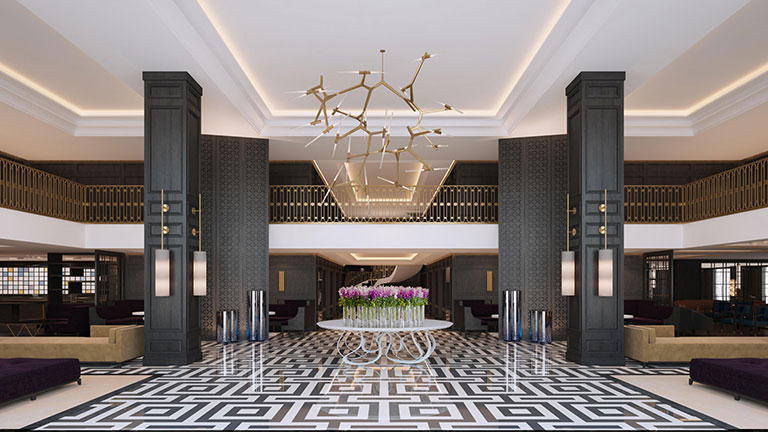 Htel Hilton Vienna Plaza  Vienne, hall