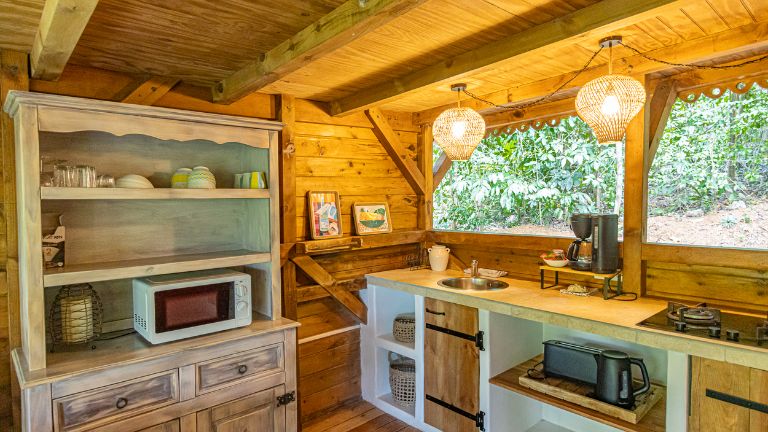 H�tel Cara�b Bay Villas en Guadeloupe - Cuisine chambre Kariakou