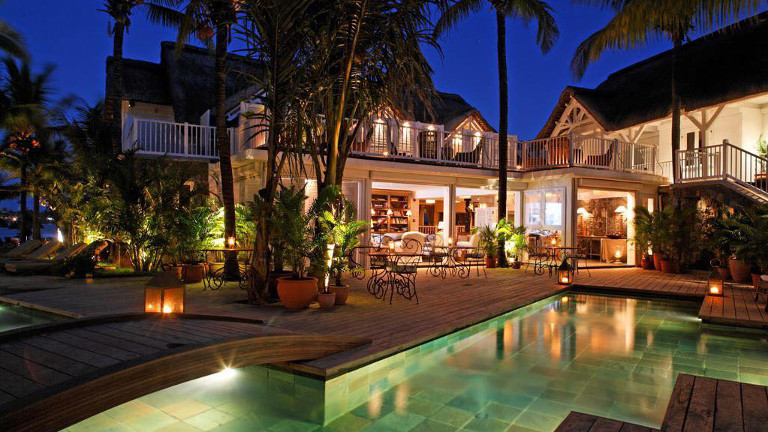 Boutique Htel 20 Sud  l'Ile Maurice, piscine de nuit