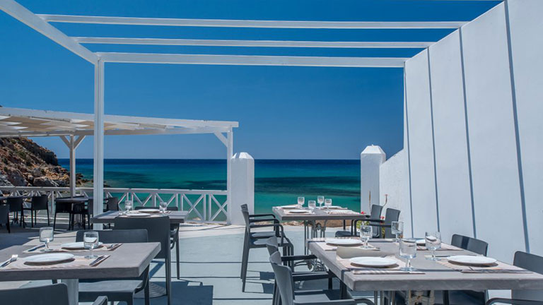 Golden Milos Beach - Terasse restaurant