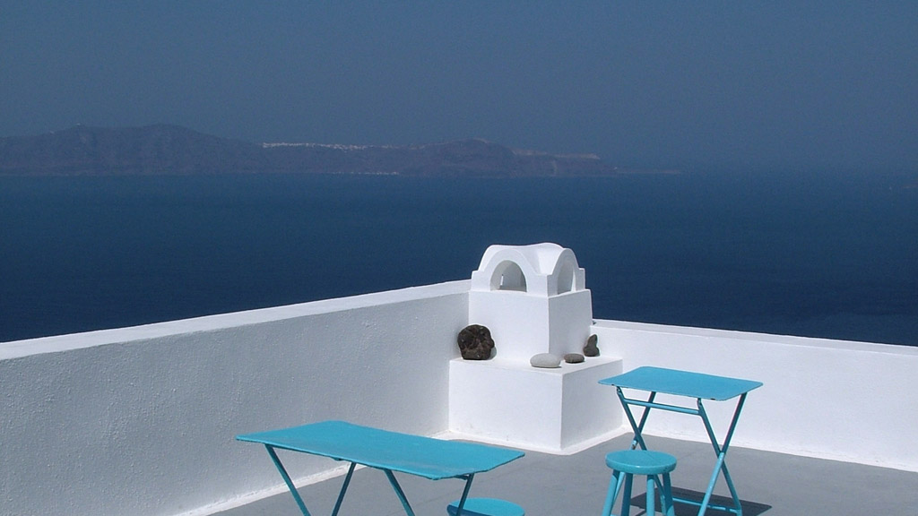 Santorin, terrasse