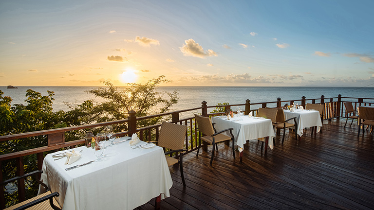 Htel Cap Maison, Sainte-Lucie - restaurant Cliff a Cap