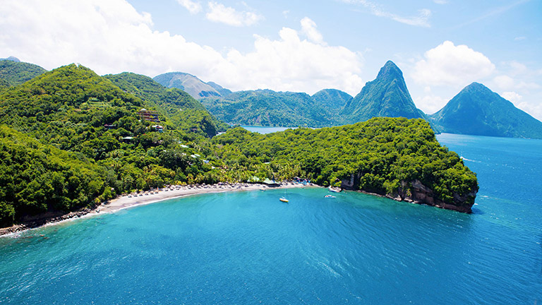 Anse Chastanet - vue arienne