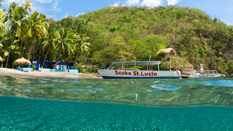 Anse Chastanet - bateau