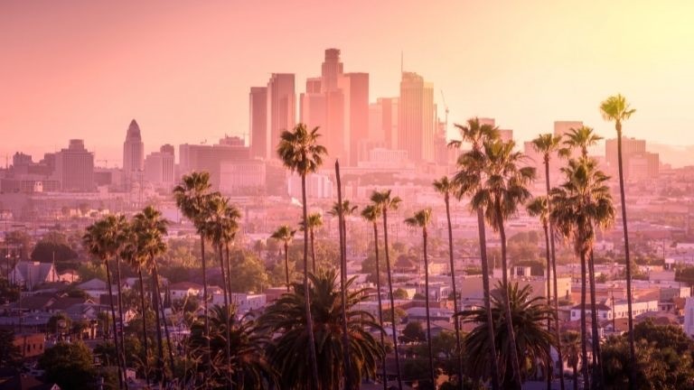 Los Angeles au coucher du soleil