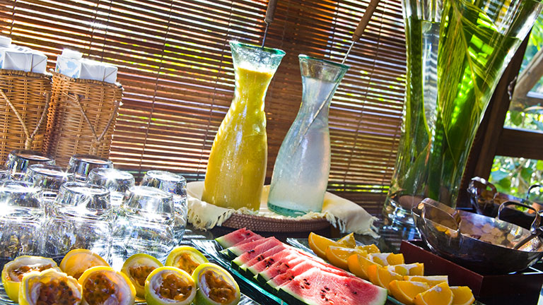 Lakaz Chamarel, le Maurice - Petit-djeuner