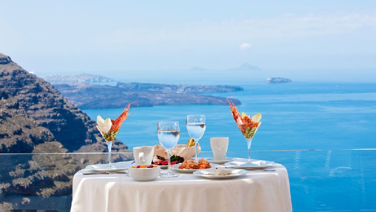 Santorini Princess - Djeuner vue sur mer