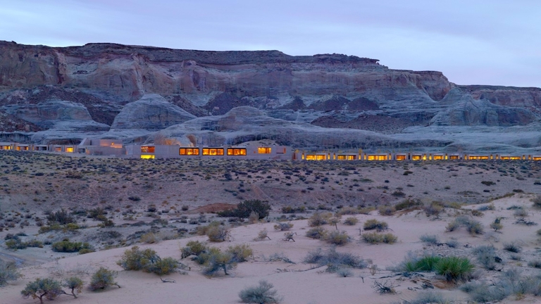 Hotel Amangiri, Canyon Point - crpuscule