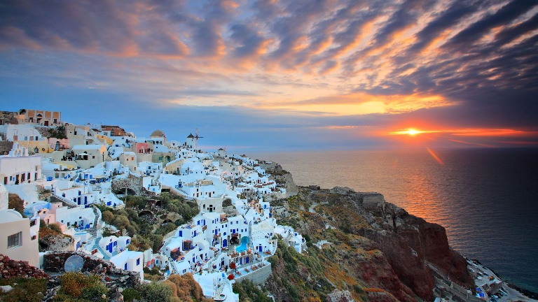 Santorin - Coucher de soleil