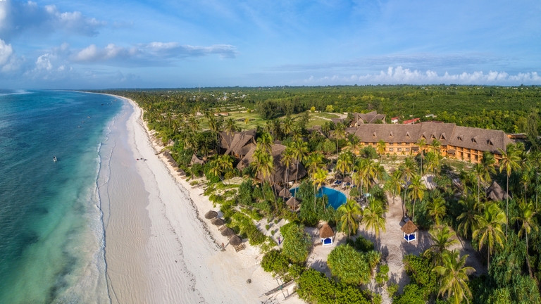 Htel Queen Zanzibar, Vue arienne