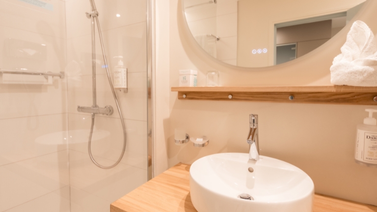 Htel La Pagerie - Salle de bain chambre classique