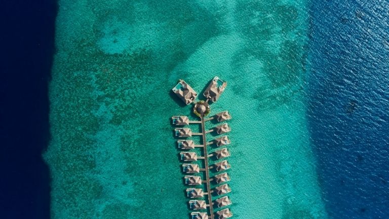 Vue arienne des villas