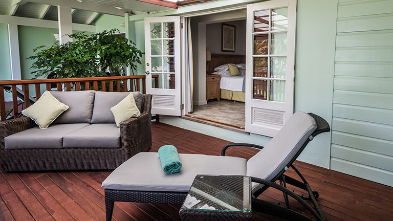 Htel East Winds, Sainte-Lucie - balcon chambre oceanview