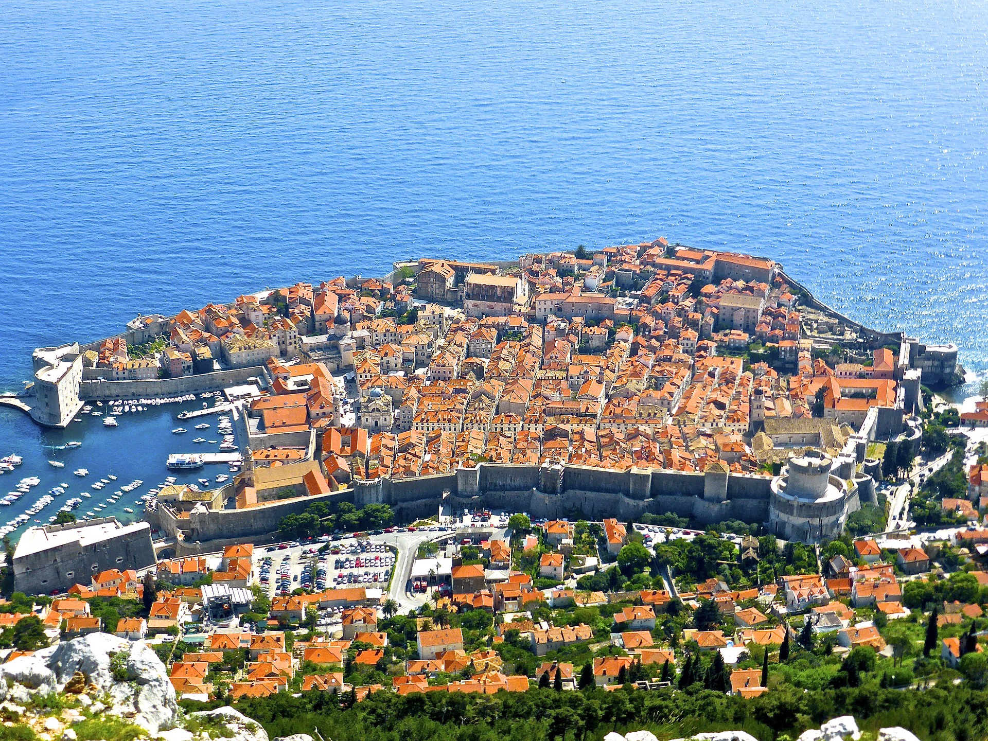 dubrovnik vue aerienne vieille ville