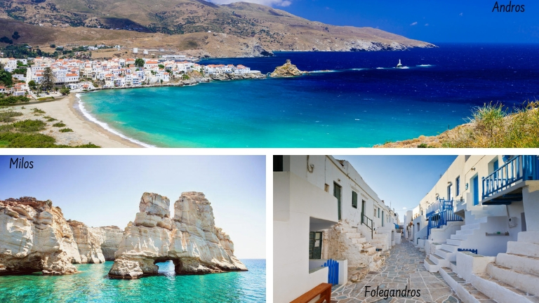 Milos, Folegandros et Andros